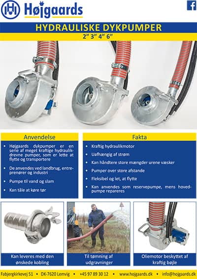 Højgaard framside hydraulisk dykkpumpe